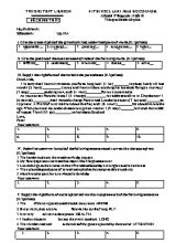Đề khảo sát chất lượng lần I môn Tiếng Anh Lớp 10 - Năm học 2015-2016 - Trường THPT Liễn Sơn (Có đáp án)